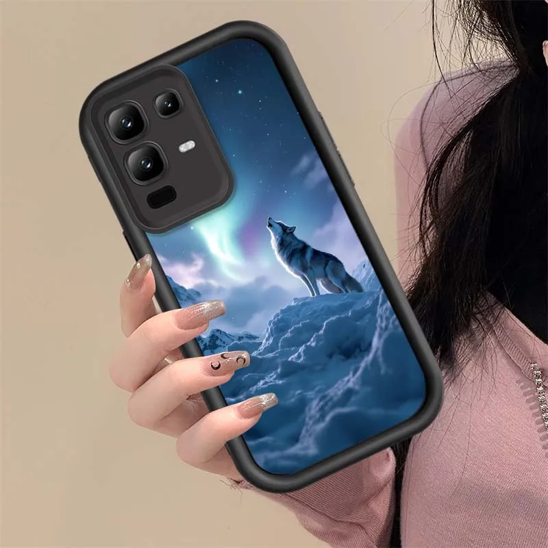 Patrón de arte de lobo para Infinix Note 12 G96 2023 30 40 50 40S 50X VIP Pro Plus 5G Eye Ladder funda de teléfono - imagen 4