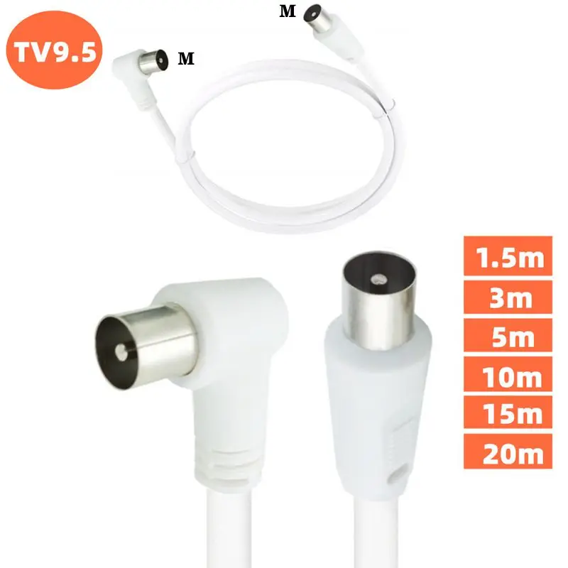 TV Cable de línea cerrada macho a macho de 9,5mm Línea de señal de TV Línea RF Línea de conexión de decodificador Digital limitada de alta definición - imagen 2