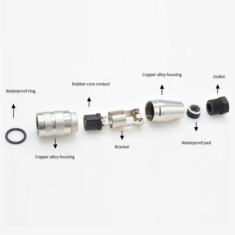 Conector Circular M16 C091 impermeable IP67 4-8mm 2 4 5 6 7 8 12 14 Pin enchufe de aviación, conectores macho hembra de blindaje de Metal - imagen 4