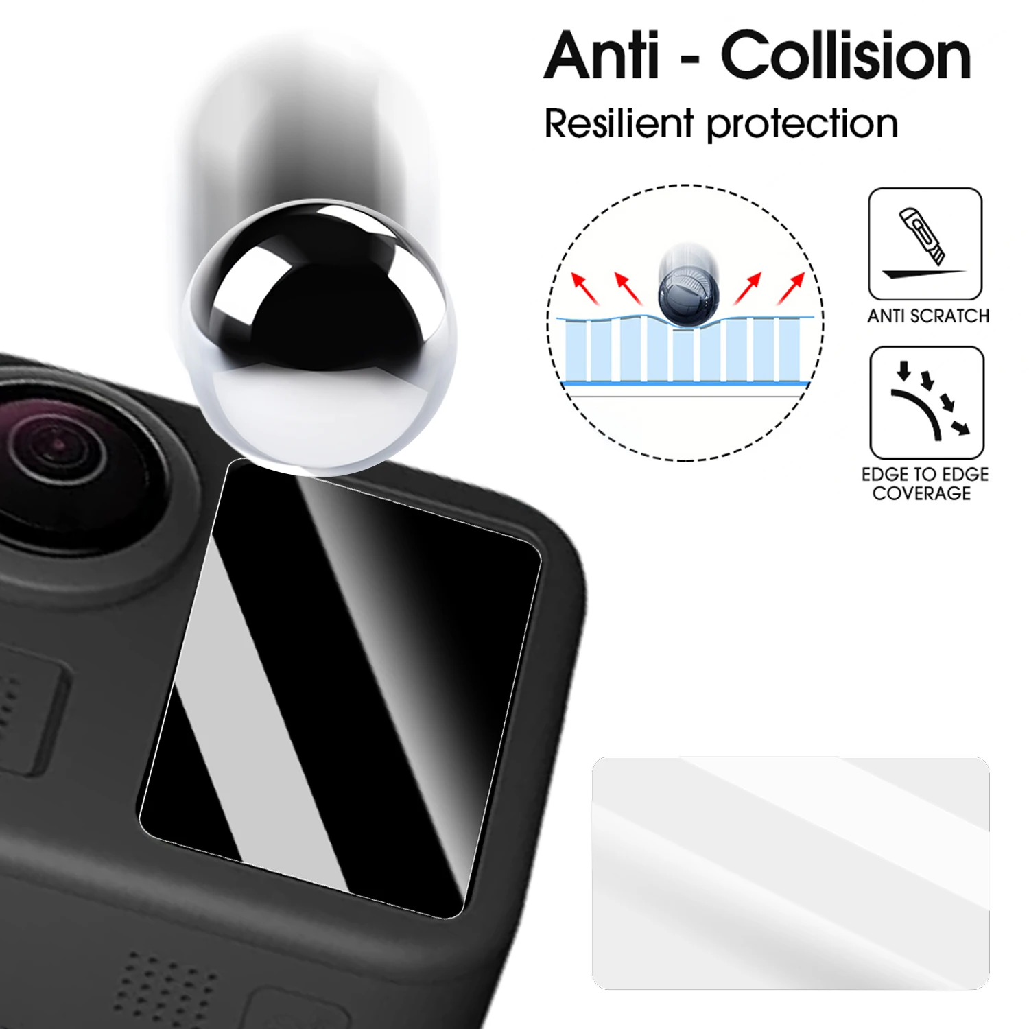 Vidrio templado para GoPro MAX 2, Protector de pantalla de vidrio 9H Premium HD, película antiarañazos para accesorios de cámara GoPro MAX2 - imagen 4