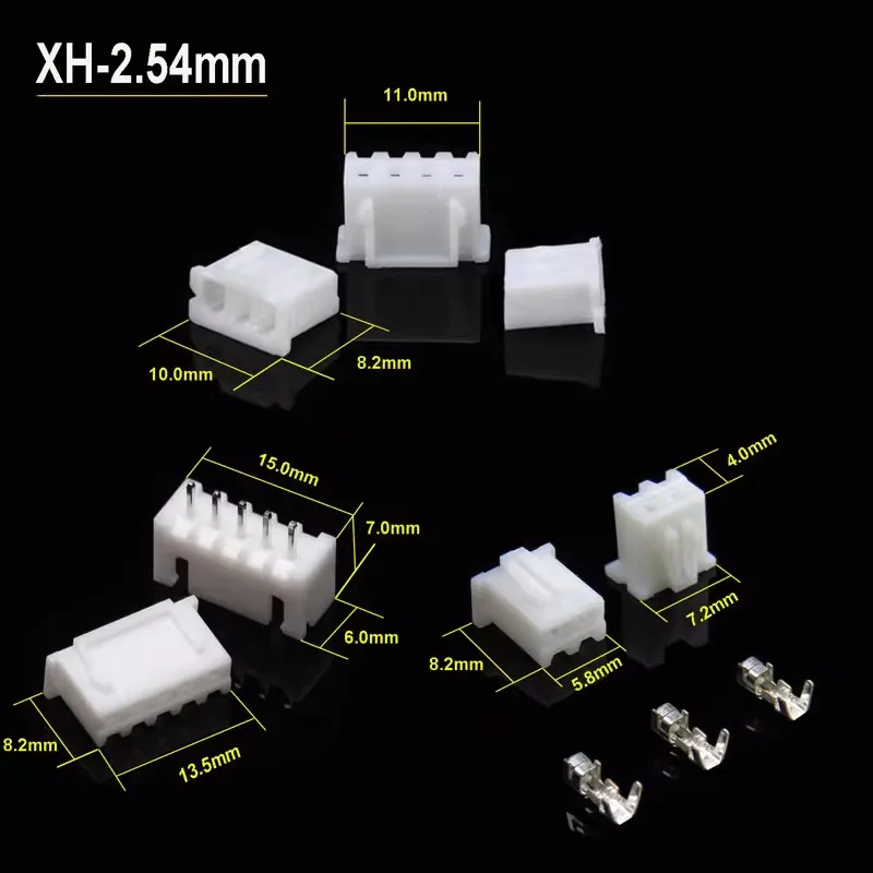 230 Uds XH2.54 2p 3p 4p 5 pines Kit de terminales de paso de 2,54mm/carcasa/encabezado de Pin conector JST conectores de cable adaptador XH Kits caja - imagen 3