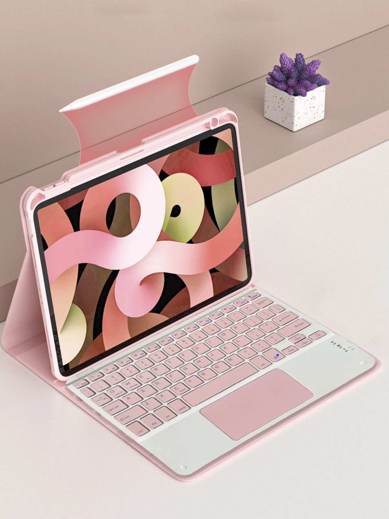 Teclado táctil inalámbrico, diseño delgado y silencioso, batería de larga duración. Mini teclado Bluetooth para iPad, compatible con Android/IOS - imagen 3