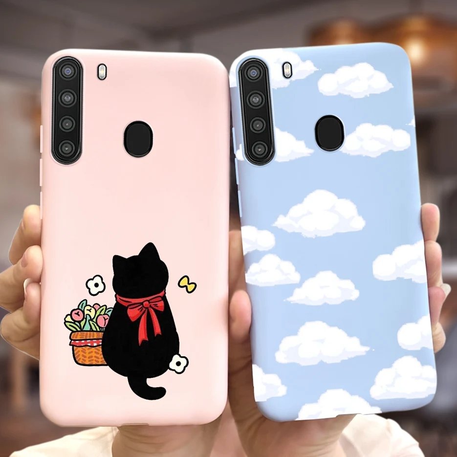 Funda de teléfono de silicona para Samsung Galaxy A21, funda trasera de 6,5 ", Fundas suaves de TPU para Samsung A 21 A21 SM-A215U, carcasa protectora - imagen 4