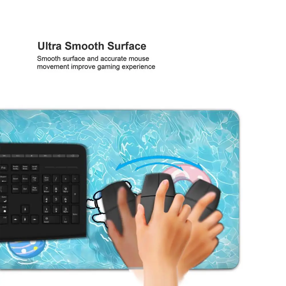 Alfombrillas de ratón maltais de perro de línea de dibujos animados, antideslizantes, Lockedge, para oficina, juegos de estudiantes, gruesas, de escritura grande, cojín para alfombrilla de ratón - imagen 3