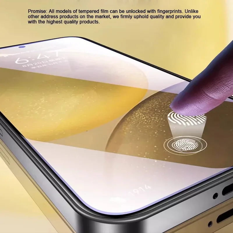 2 uds desbloqueo de vidrio templado para Samsung S25 Ultra S23 S22 S21 Plus FE Protector de pantalla para Samsung S24 Ultra S25 borde de vidrio - imagen 3