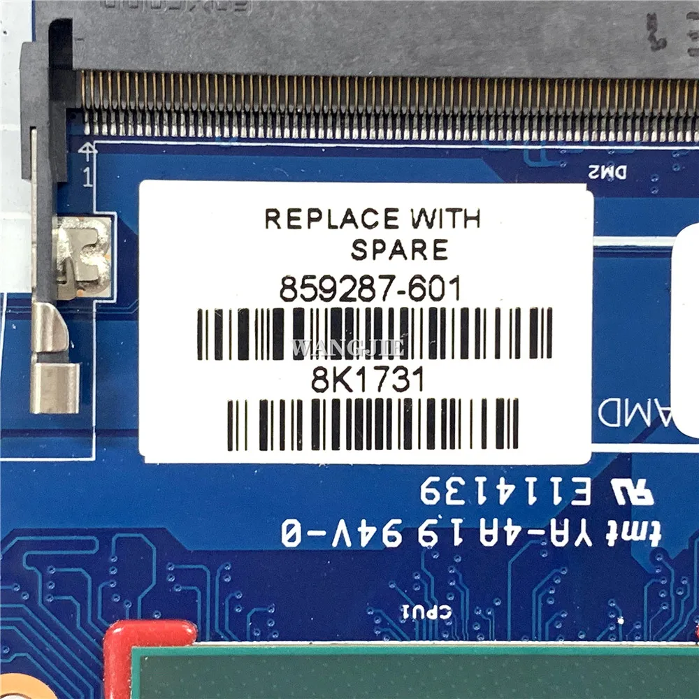 Para HP Notebook 17-Y 17Z-Y placa base de computadora portátil con A9-9410 CPU 15284-1 448.08N03.0011 859287-601 859287-501 859287-001 - imagen 3