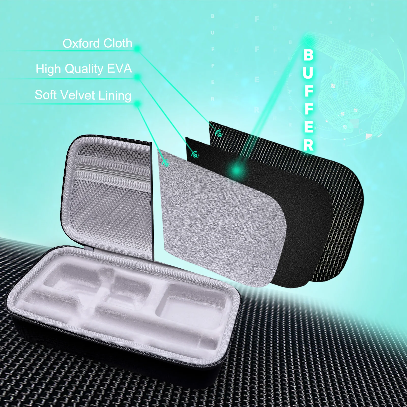 Estuche rígido para cámara de acción Insta360 X4, bolsa de almacenamiento EVA impermeable a prueba de golpes, bolsa de transporte de viaje (cámara no incluida) - imagen 4