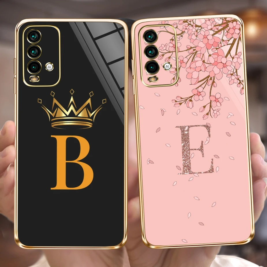 Para Xiaomi Redmi 9T funda bonita 26 letras funda suave delgada plateada funda de teléfono para Xiaomi Redmi 9T Redmi9T contraportada Fundas parachoques - imagen 2