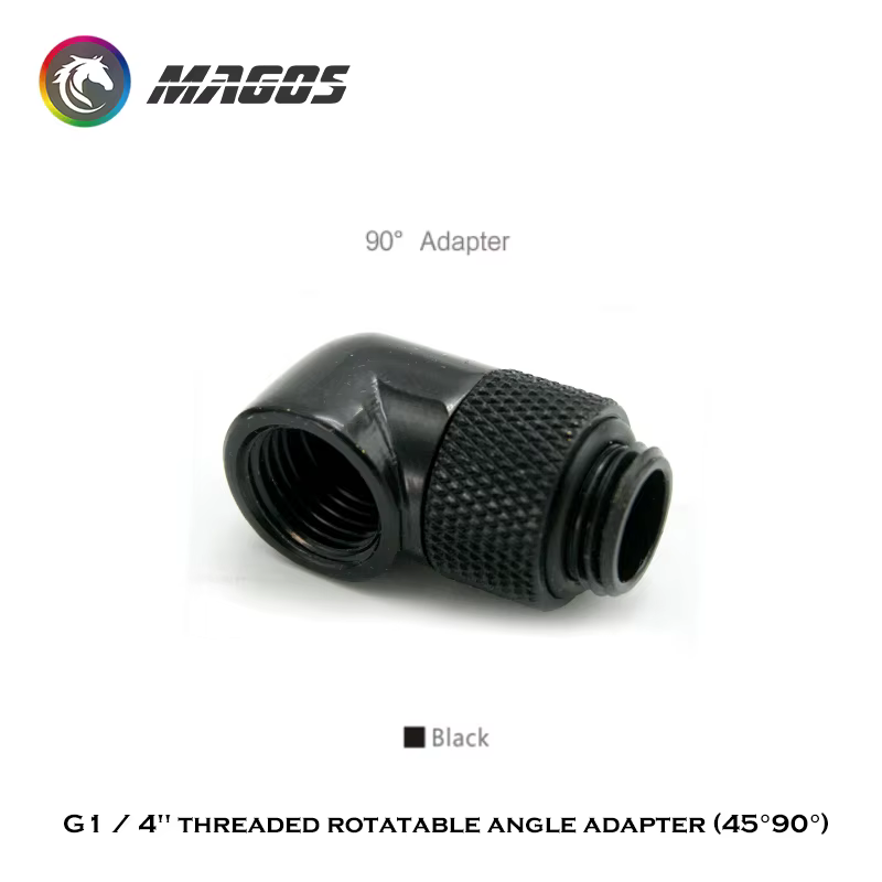 Adaptador Giratorio 90° G1/4" Neumático – Giro 360° - imagen 3