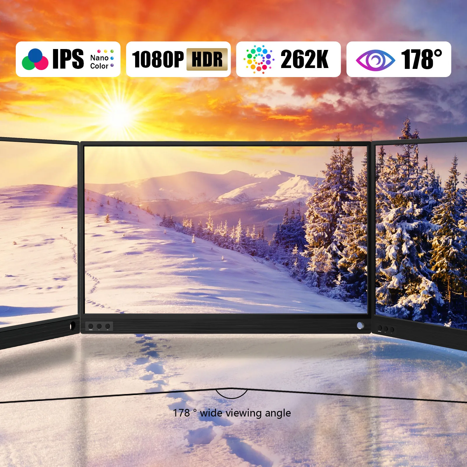ZEUSLAP Monitor portátil FHD IPS USB-C 120Hz - imagen 2