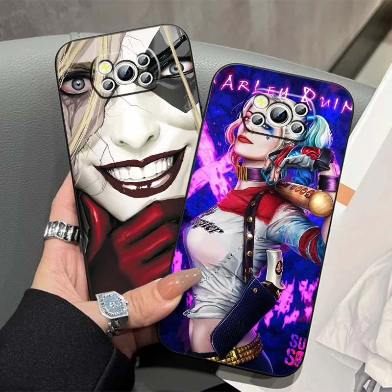 Funda de teléfono Crazy h-harley q-quinn Sexy para Xiaomi Mi Poco F5 F4 F3 X6 X5 X4 X3 M6 M5S M4 M3 C65 Pro GT NFC 5G, color negro - imagen 2