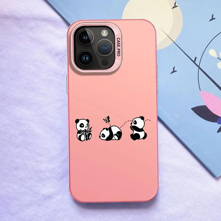 Funda trasera de teléfono con diseño de Panda de dibujos animados para iPhone 16 17 Pro Max 12 14 XS 15 Plus 13 11 16e 17Air XR - imagen 5
