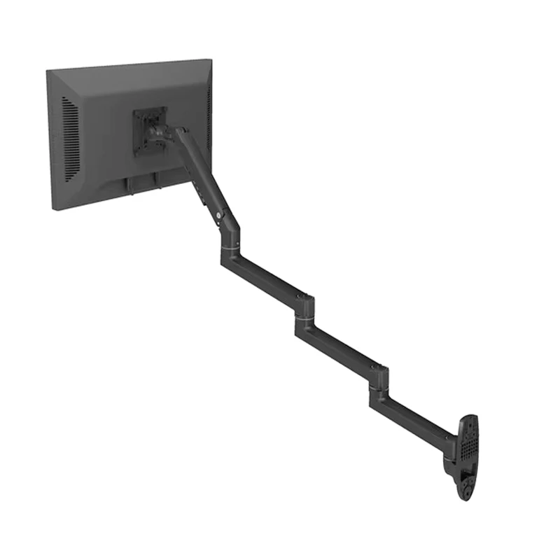 D-MOUNT 7014 Resorte mecánico de aluminio 17 "-32" soporte de montaje en pared para monitor de TV extra 4 secciones brazo largo movimiento completo girar 3-6 kg - imagen 4