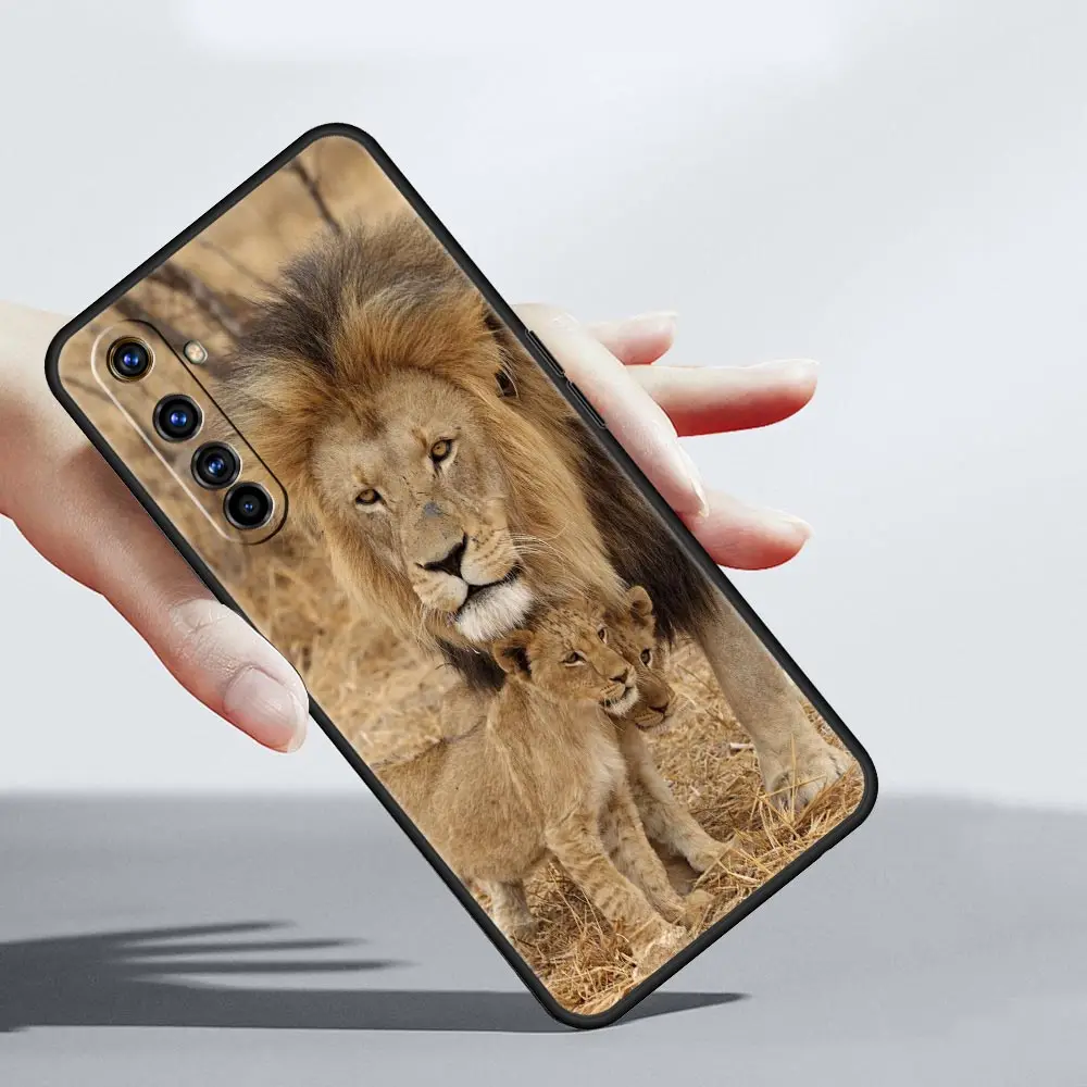 León Alpha macho Cub para Realme GT Neo 2 3 3T 5 funda de teléfono 12 11 5G 10 9 8 5G 7 6 GT5 GT3 GT2 Pro C21 C11 C25 C35 - imagen 4