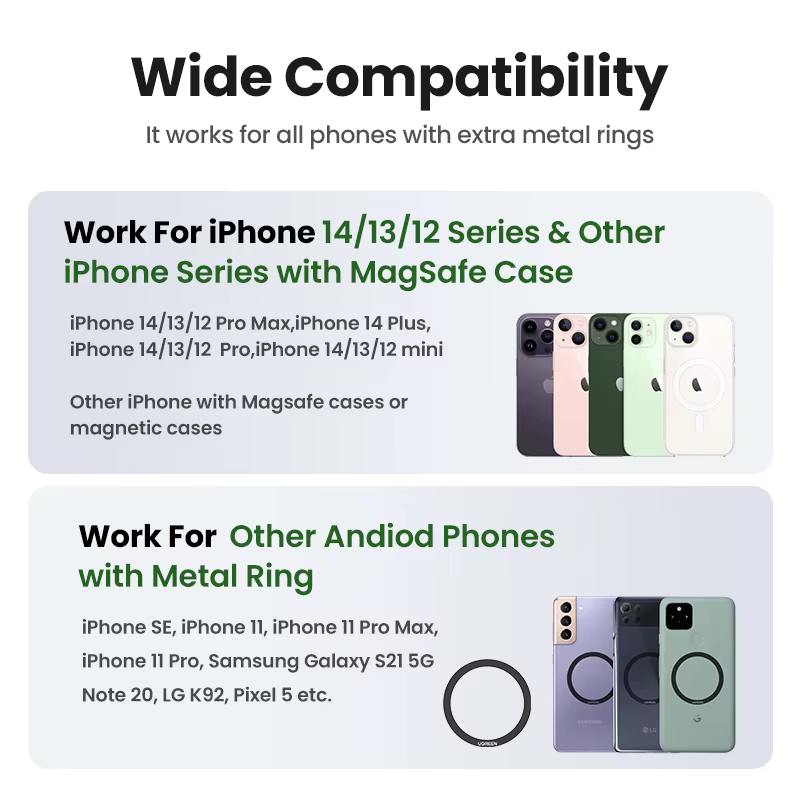 Ugreen Soporte Magnético Aluminio para iPhone Samsung Xiaomi - imagen 3