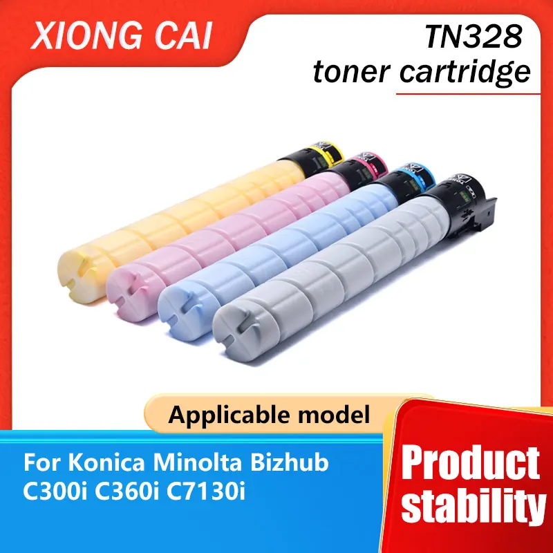 Adecuado para Konica Minolta TN328 TN-328 caja de tóner Bizhub C250i C300i C360i C7130i tóner color tóner CMYK multifuncional