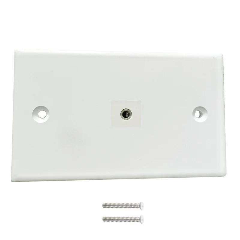 Conector de Audio Keystone de 3,5mm, placa de pared auxiliar hembra a hembra, auriculares, altavoz, Keystone, placa de pared de 1 puerto, placa frontal de 3,5mm ABS - imagen 3