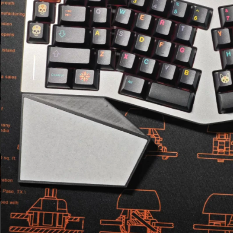 Reposamuñecas para teclado dividido, impresión 3D, reposamanos para teclado ergonómico personalizado para juegos, accesorios para teclado mecánico de oficina