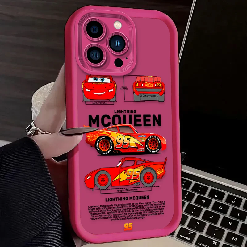 Funda de teléfono suave Lightning McQueen para iPhone 17 Air 16 16E 15 14 13 12 11 Pro Max X XS X S Max XR SE 2020 SE4 7 8 funda de silicona - imagen 5