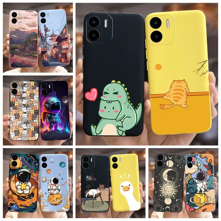 Funda de teléfono para Xiaomi Redmi A1 +, carcasa bonita pintada a la moda, suave, TPU, parachoques
