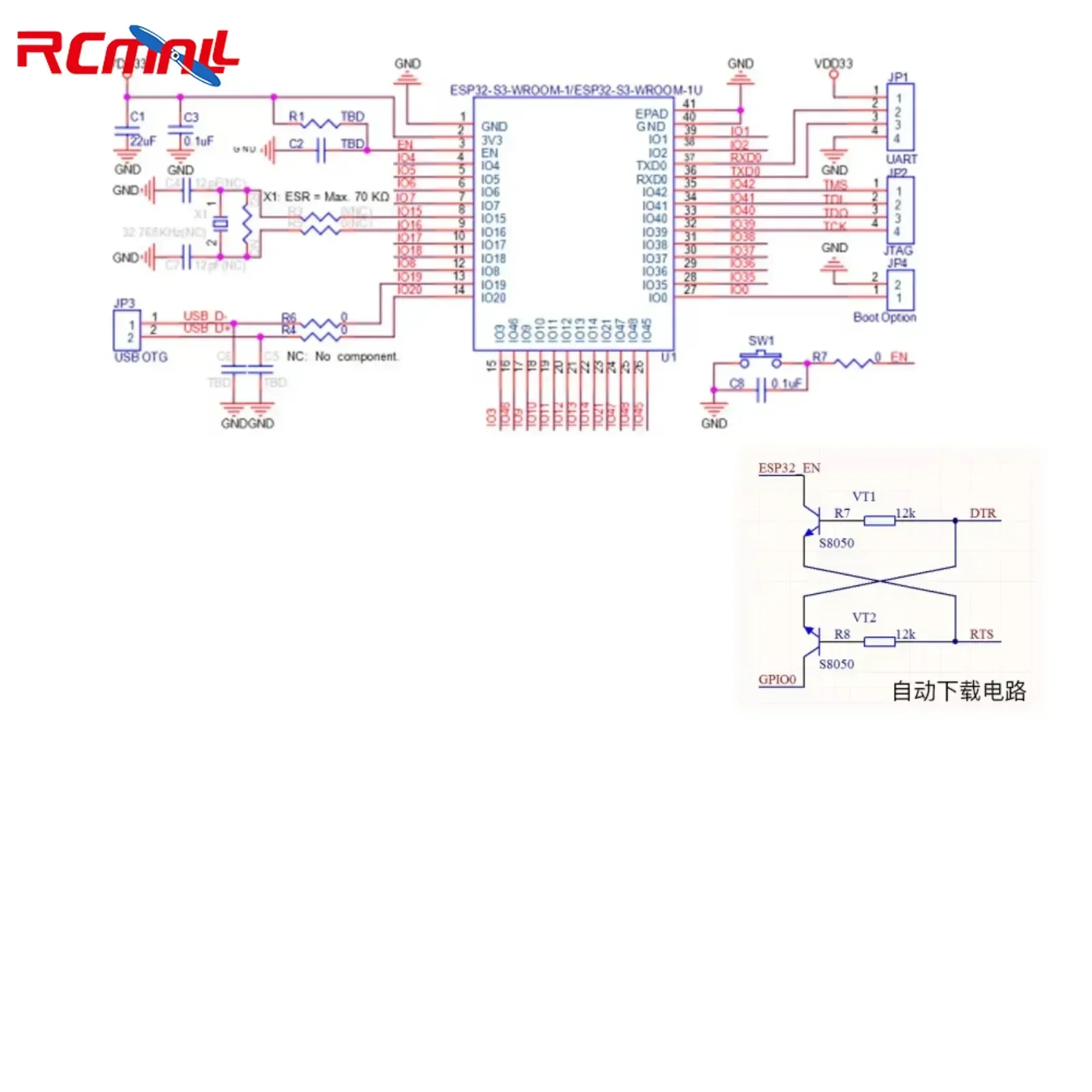 Módulo de programación ESP32 Placa de prueba Placa de desarrollo del sistema de accesorios de grabación + 2 uds Módulo de ESP32-S3-WROOM-1 XH-S3E N16R8 - imagen 5