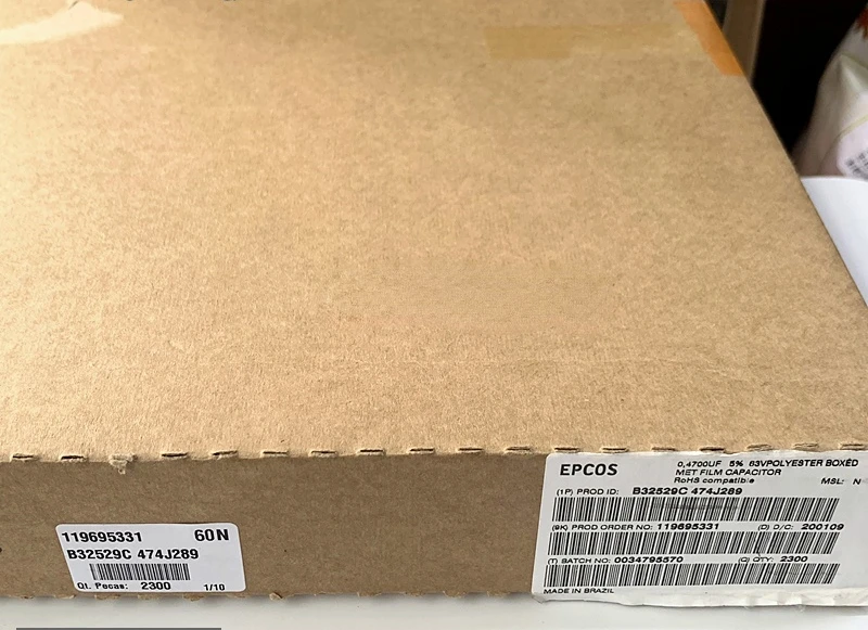 Condensador de corrección de película EPCOS, 63V, 100, 474 UF, 470NF, u47J63, 474J, 0,47, paso 5mm, 10 unidades/5% unidades - imagen 4