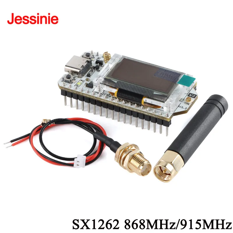 SX1262 868MHz/915MHz LoRa ESP32 Oled Wifi módulo inalámbrico antena IOT para Arduino soporte electrónico red de malla meshtástica