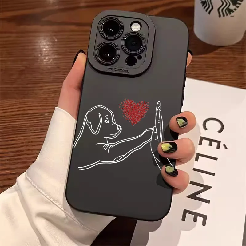 Funda blanda con diseño de perro gato para Samsung Galaxy A54 A55 A35 A24 A25 A15 A33 A34 A32 A52 A53 S22 S21FE S23 S24 Ultra