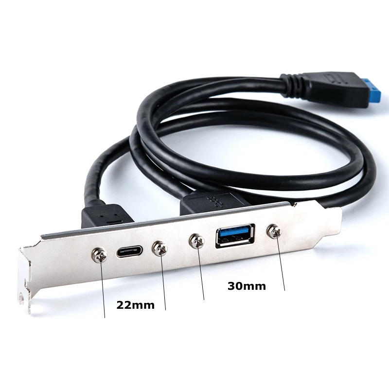 Puerto de expansión USB 0,5 trasero, 3,1 m, 5Gbps, 20 pines a TYPE-C hembra y USB 3,0 hembra, Cable de datos con bisel en el chasis del ordenador - imagen 5