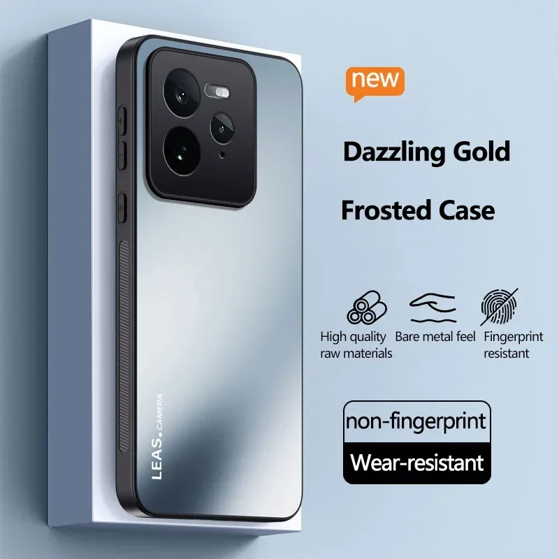 Funda mate de lujo para Realme 13 Pro Plus, protección de lente, parachoques a prueba de golpes, cubierta trasera de teléfono esmerilada deslumbrante AG