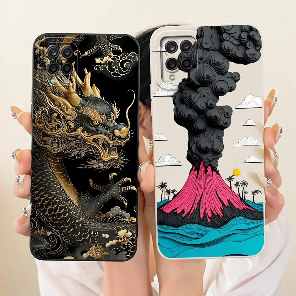 Para Samsung Galaxy A22 4G A22s 5G funda SM-A225F SM-A226B funda de teléfono de silicona suave pintada de lujo para Samsung M22 M32 4G carcasa - imagen 5