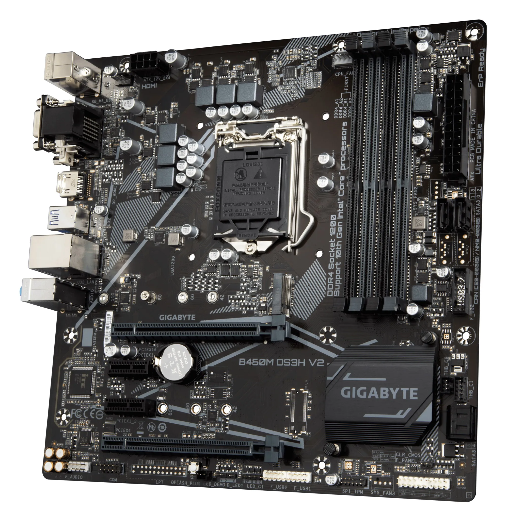 Placa base GIGABYTE B460M DS3H V2 LGA 1200 Intel H470 Micro-ATX con M.2, SATA 6 Gb/s, USB 3,2 Gen 1, ventilador inteligente 5 - imagen 3