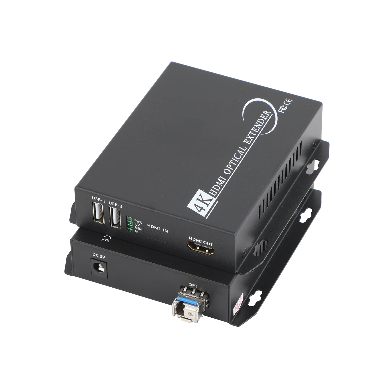 Convertidor de medios transceptor de fibra óptica 4K con módulo LC SFP (10 KM) - Ratón/teclado USB, audio/vídeo, alimentación de EE. UU./UE - imagen 3