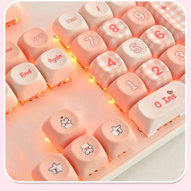 Teclas con tema de gato sonolento, teclas personalizadas de perfil PBT Cherry/QX3, tapa de tecla de punto de Anime de dibujos animados bonitos para jugadores, regalo de teclado de diseño - imagen 3