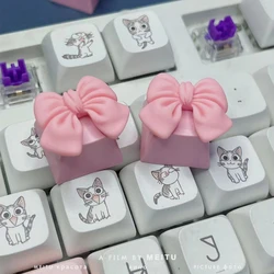 Juego Keycap Personalizado Mariposa Rosa Transparente Teclado Mecánico