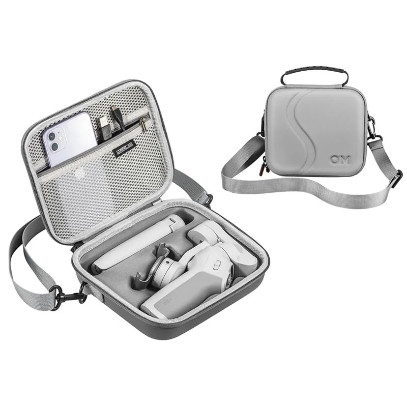 Bolsa de hombro portátil, carcasa protectora impermeable para DJI Osmo Mobile SE/OM 4 SE/OM 4, cardán de mano, estuche de almacenamiento de PU