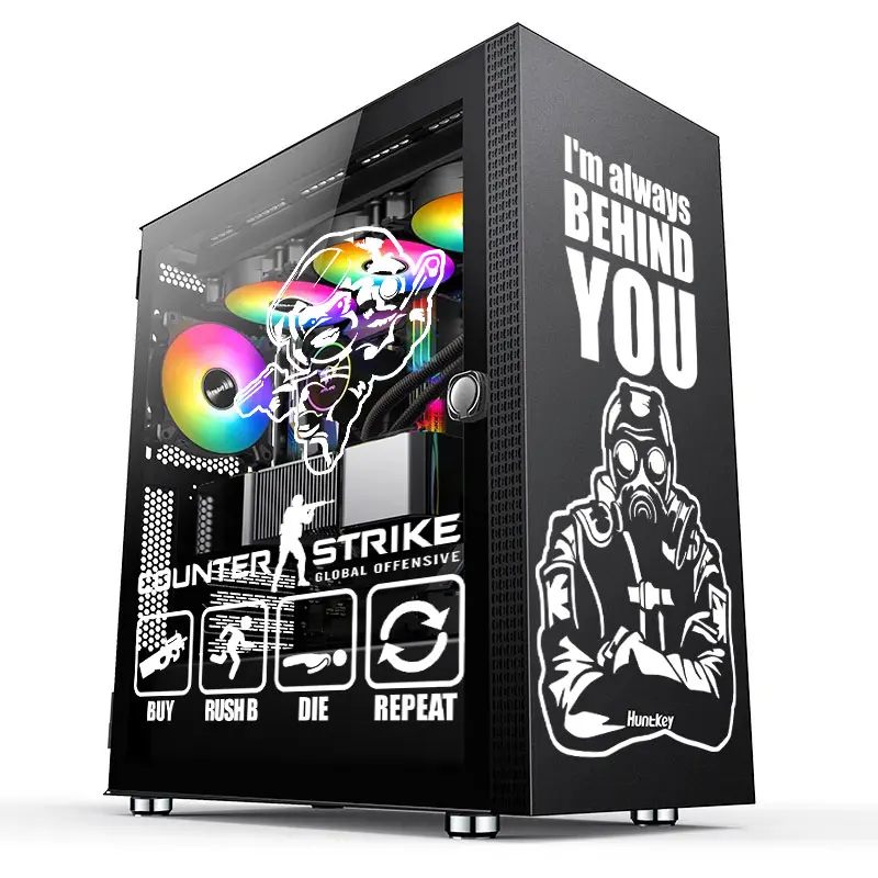 Syickers de vinilo de juegos populares para funda de PC, calcomanías de decoración de Graffiti de personalidad para Atx Gaming, piel de chasis de computadora, calcomanía hueca - imagen 2
