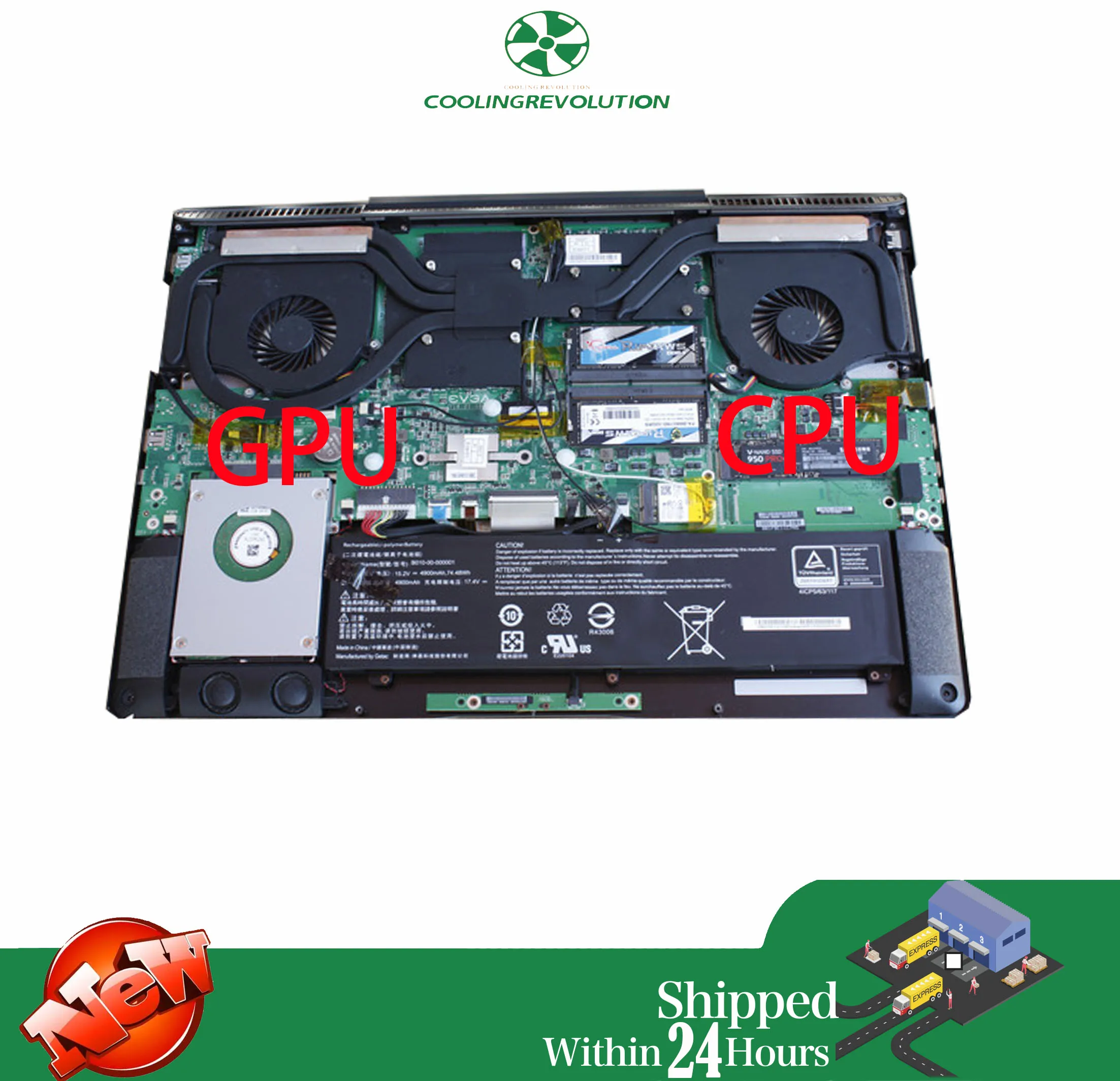 Ventilador de refrigeración GPU para CPU de ordenador portátil PLA08010S05 para EVGA SC17 GTX 980 - imagen 2