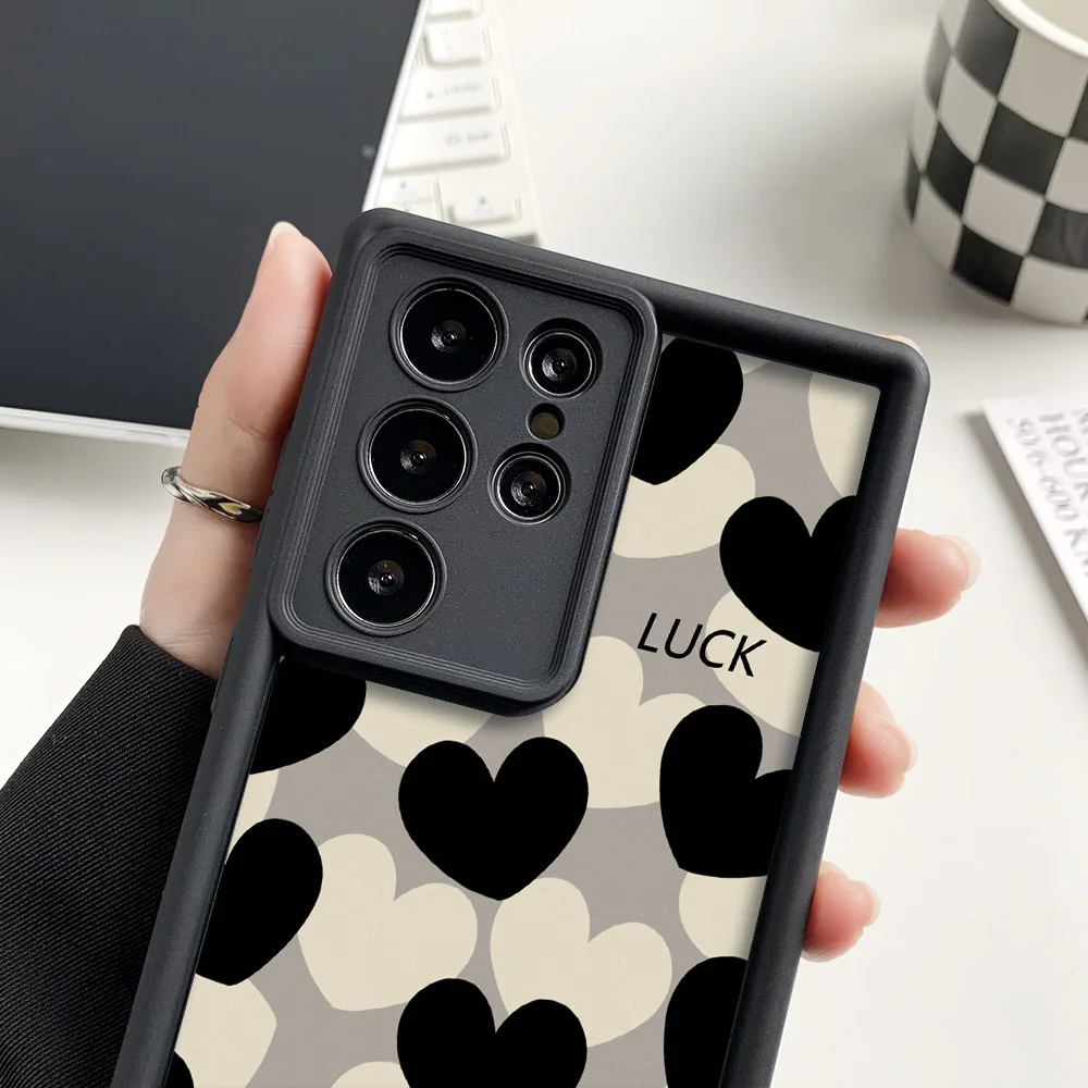 Funda de teléfono de silicona para Samsung A55 5G Galaxy A54 A15 A35 A34 A16 A06 A05 A05s A52 A53 A25 A24 A32 A33 A12 Funda de corazón de amor - imagen 5