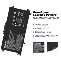 SKOWER LK03XL Batería Compatible Ordenador Portátil HP Envy 15 X360
