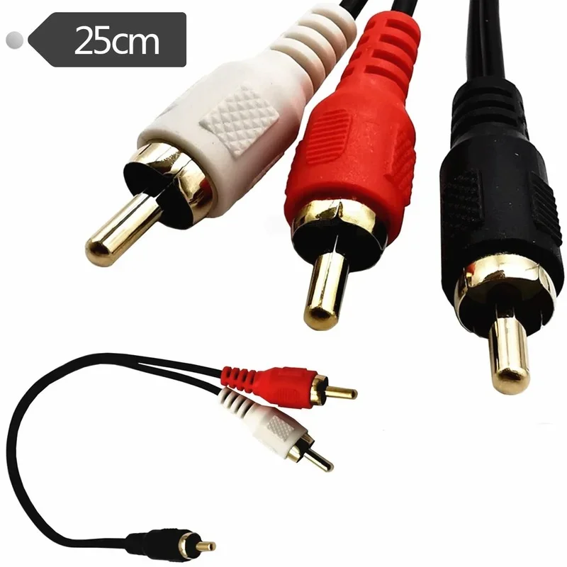 Cable RCA chapado en oro de un punto, macho a macho, TV, 1 Revolution 2, Cable de Audio macho, DVD - imagen 4