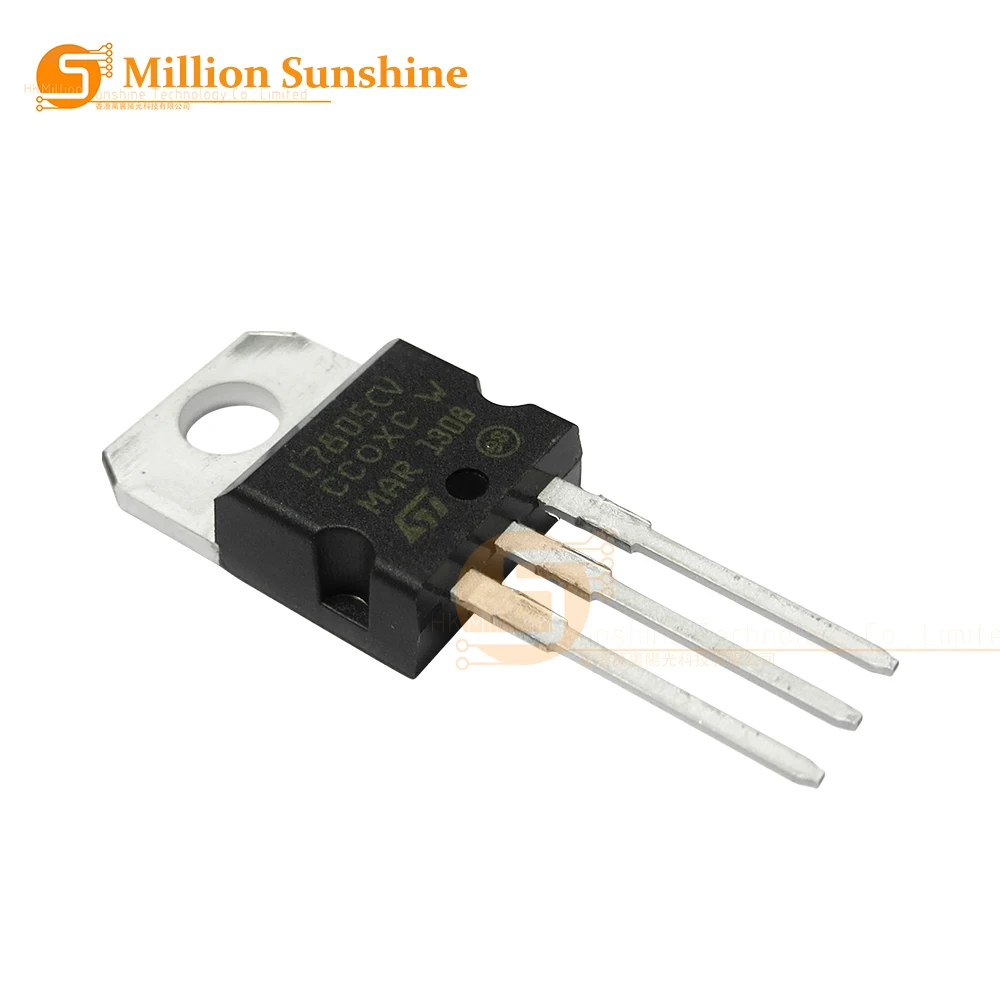 10 unids/lote 1.5A/5V regulador de tres terminales L7805CV L7805 LM7805CT LM7805 KA7805 TO220 original - imagen 2