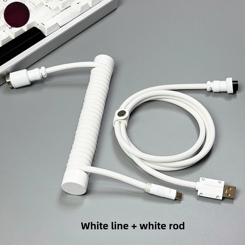 Cable de aviador de 59 pulgadas/1,5 M, USB A a TYPE-C, compatible con tasa de retorno de 8K, USB-A tipo C para interruptor magnético, Teclado mecánico, Kit DIY - imagen 5