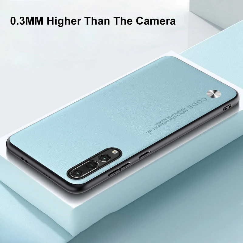 Funda de cuero PU de lujo para Huawei P20 Pro P20Pro, funda trasera de silicona mate, funda de teléfono de protección completa para Huawei P20 Pro Coque - imagen 4