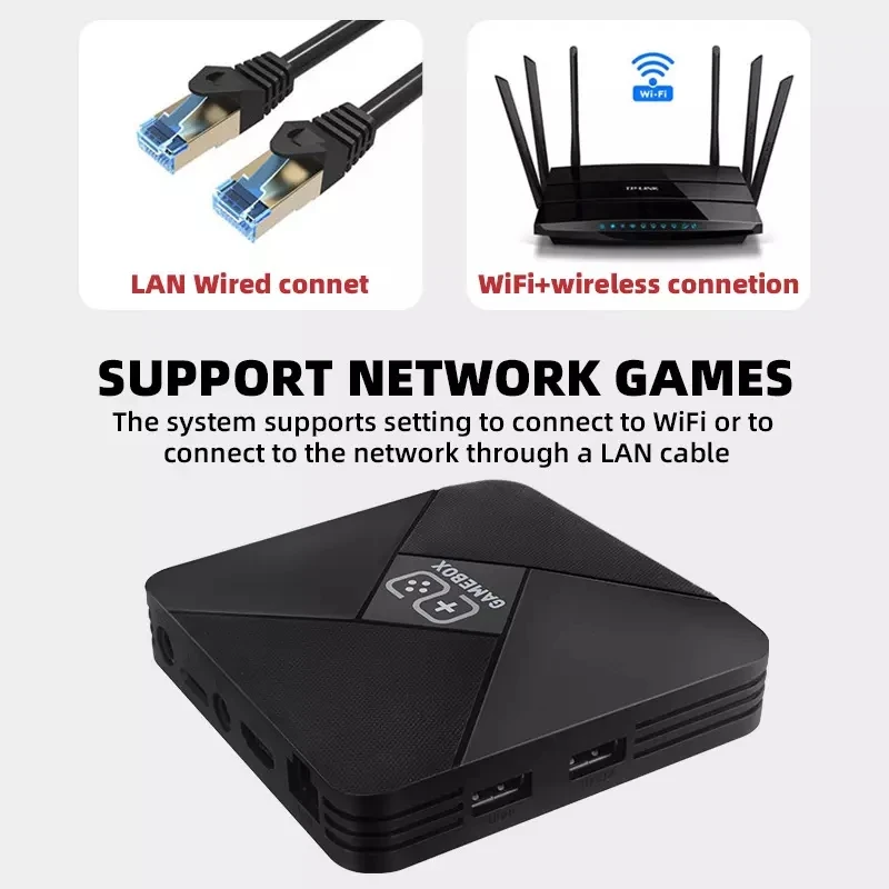 Consola de videojuegos Retro de doble sistema, TV Box con más de 50 emuladores, más de 40000 juegos para NDS/PS1/PSP/GBA/N64, Set-top 4K HD Box - imagen 4