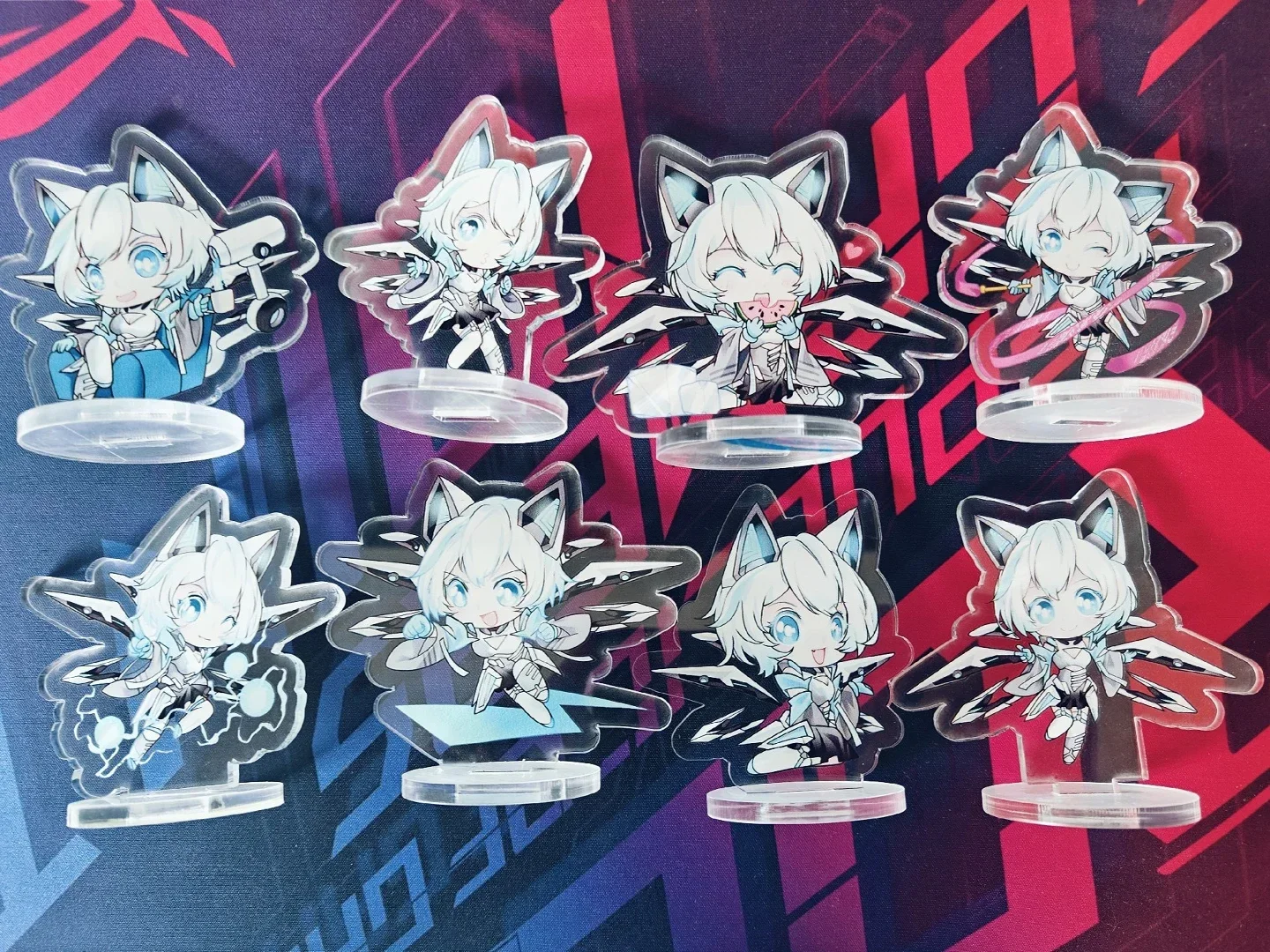 Accesorios de gabinete de Gamer DIY, adornos pequeños de acrílico para computadora, GPU, PSU, 8 piezas - imagen 4