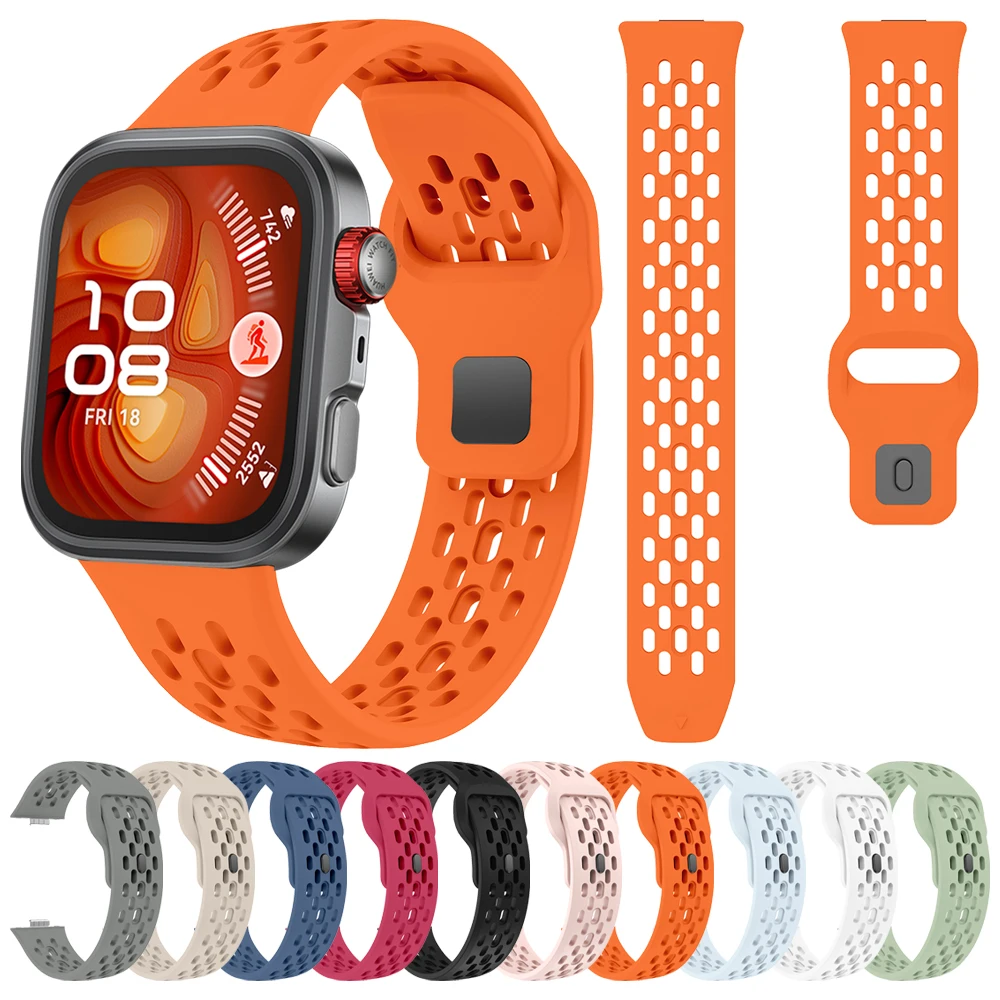 Correa deportiva de silicona transpirable para HUAWEI WATCH FIT 4 Pro FIT4 / FIT 3, repuesto de correa, accesorios de pulsera