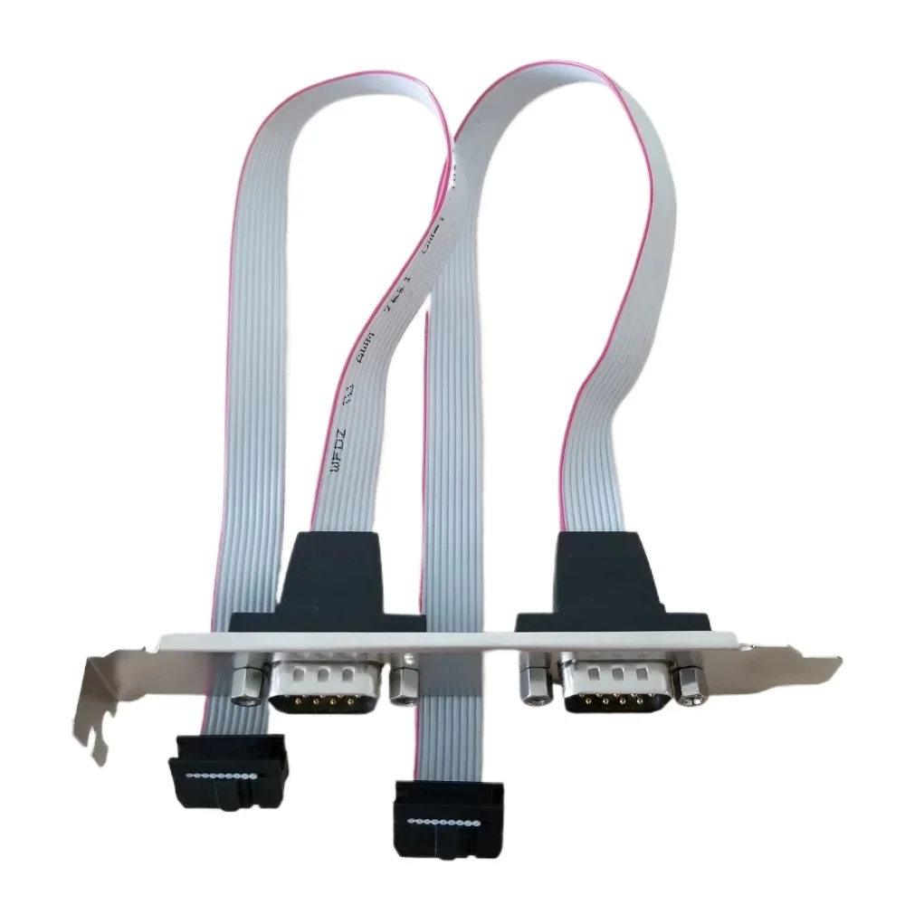 DB9 doble sirial RS232 Cable gabinete deflector soporte Cable COM puerto extensión 9 pines 26cm