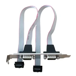 Cable interno RS-232 DB9 para puerto COM con soporte