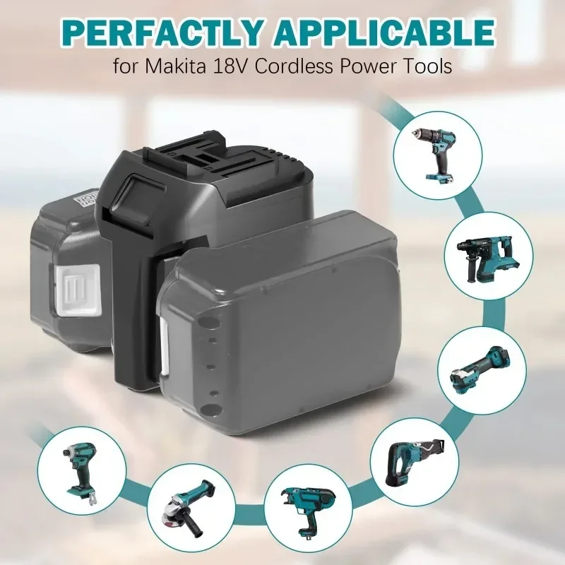Adaptador de batería MT18MT 2 en 1, Compatible con batería Makita de 18V, convertidor de herramientas eléctricas inalámbricas para baterías Makita de 18V - imagen 5